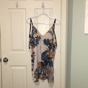 Floral satin dress